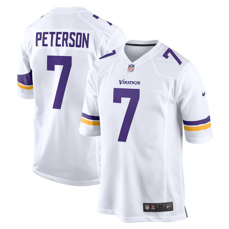 Men Minnesota Vikings 7 Patrick Peterson Nike White Player Game NFL Jersey